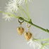 Ornate Heart Gold Plated Earrings on a Lever Back Huggie