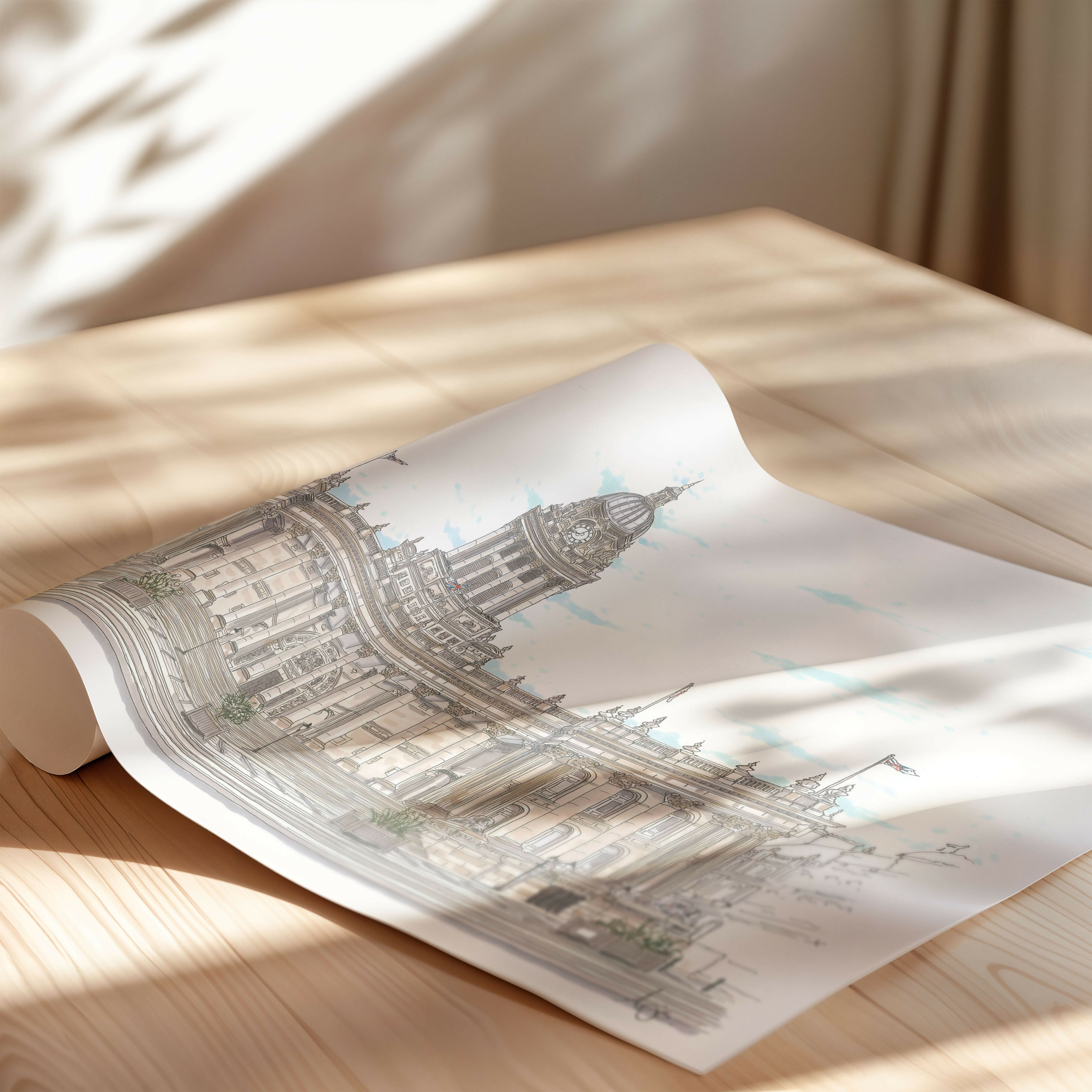 LEEDS TOWN HALL PRINT