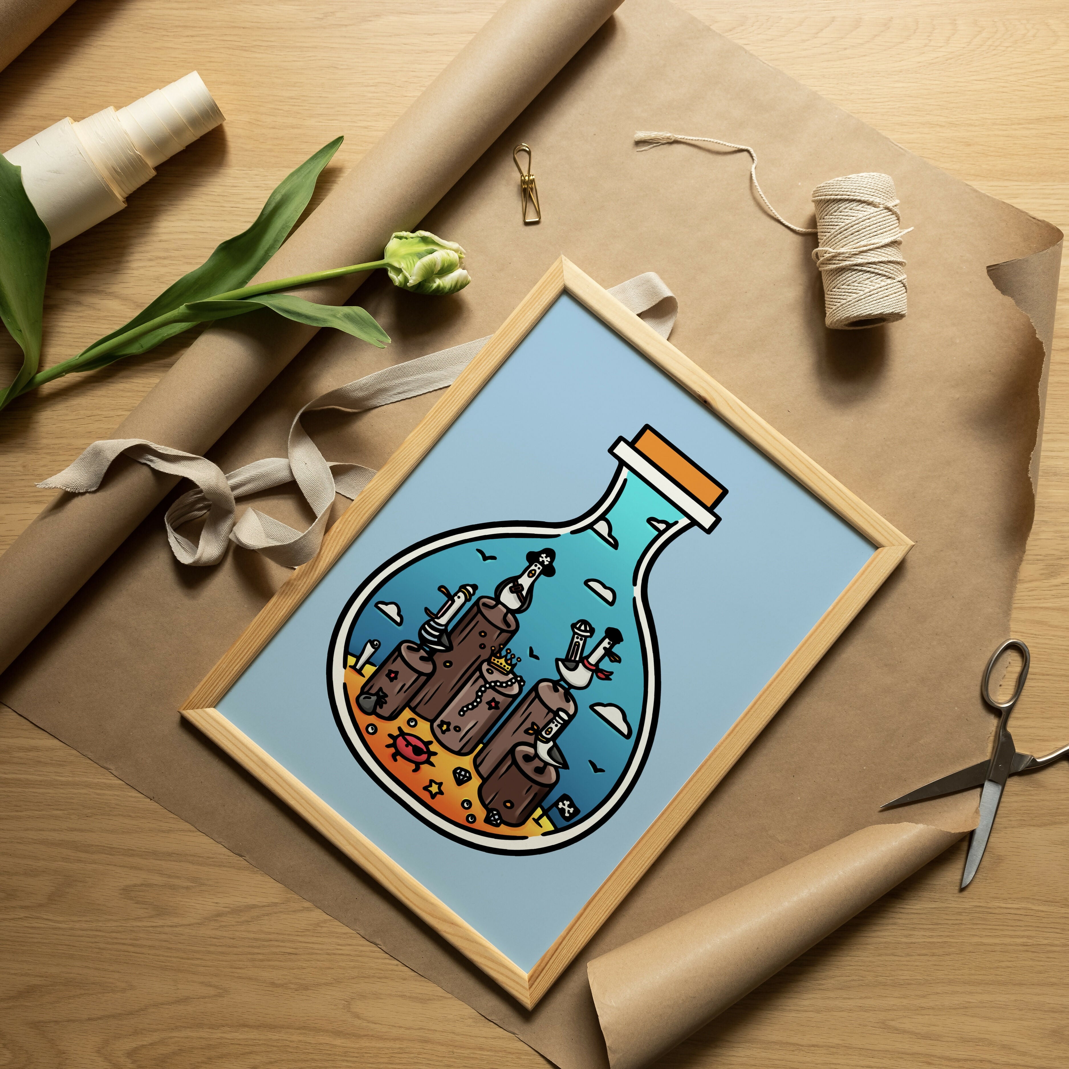 Print - Pirate Seagulls