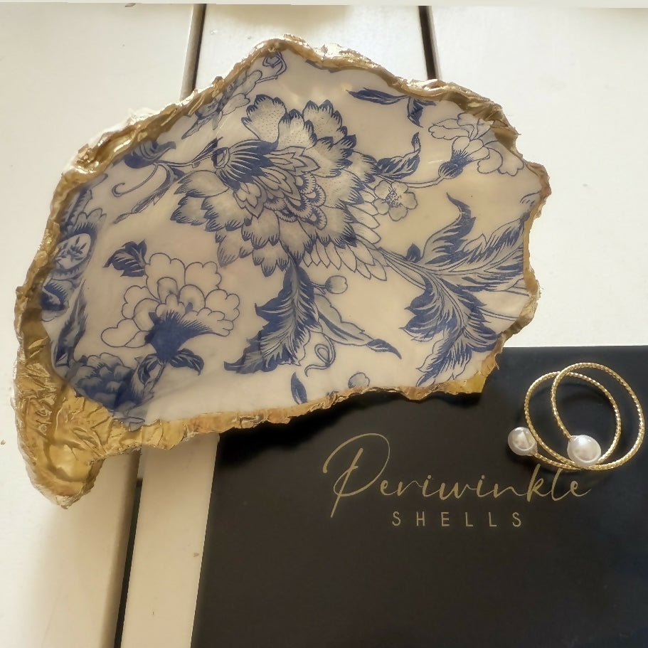Blue floral Oyster