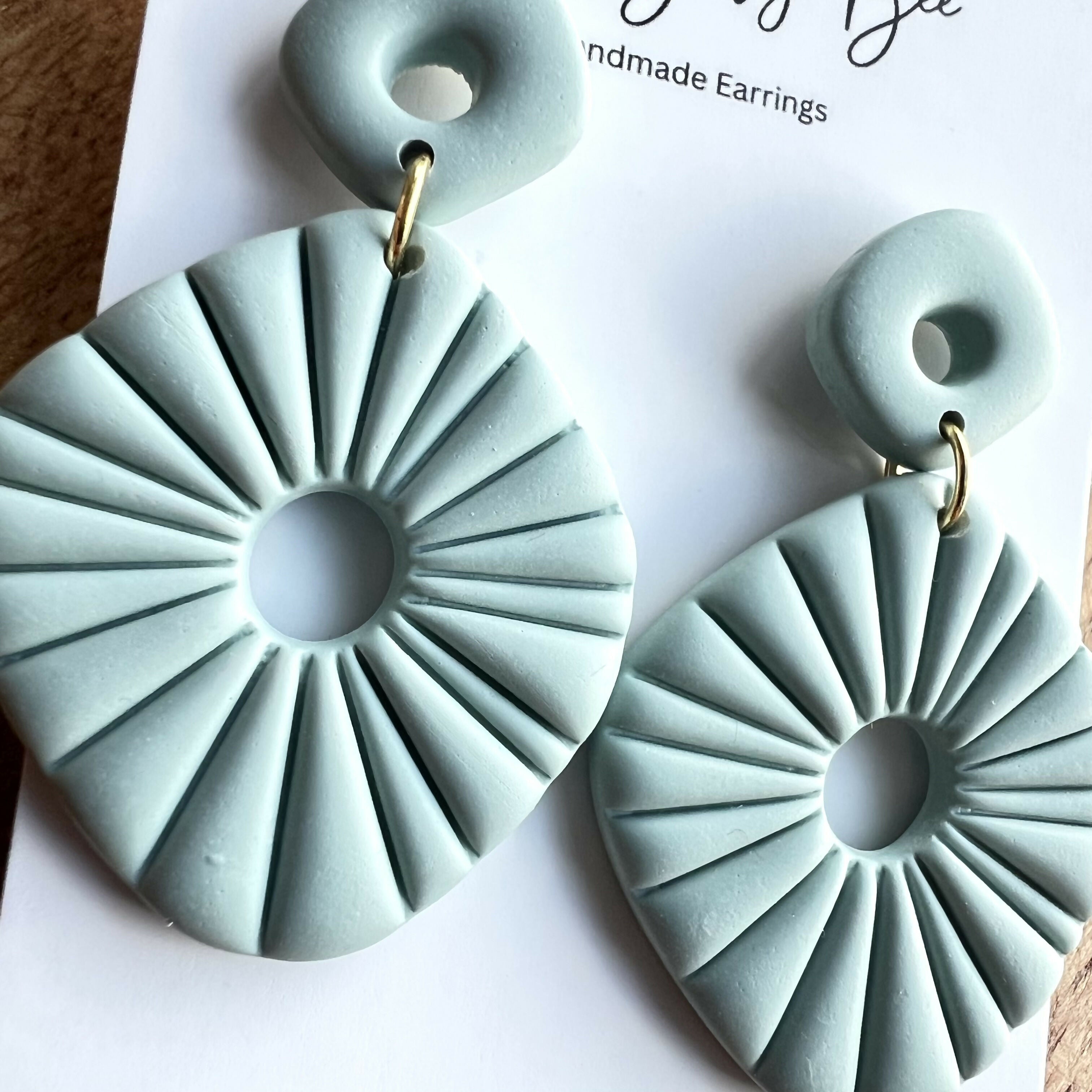 Organic Shape Polymer Clay Earrings/Modern Statement Dangle Earrings