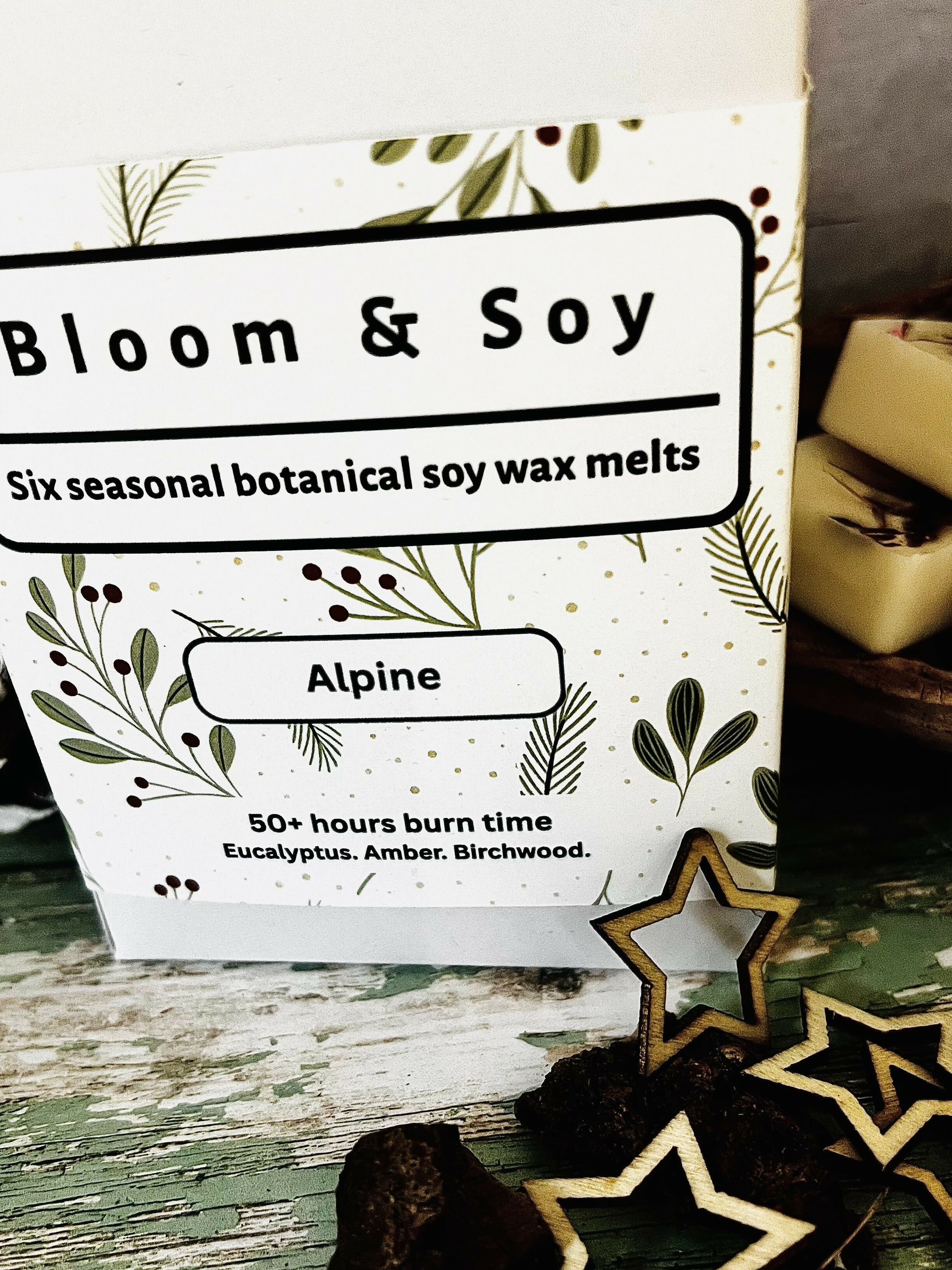 SIX BOTANICAL SOY WAX MELTS IN GIFT BOX