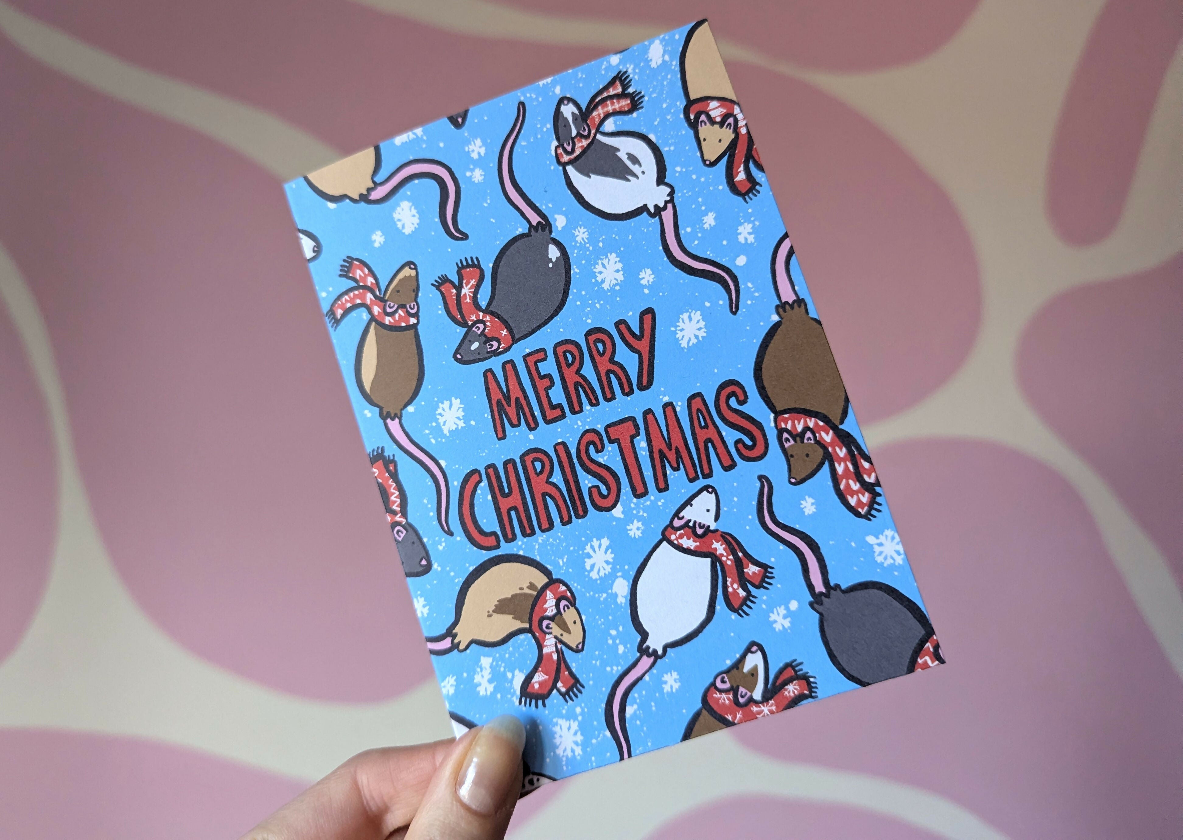 Rat Christmas Card