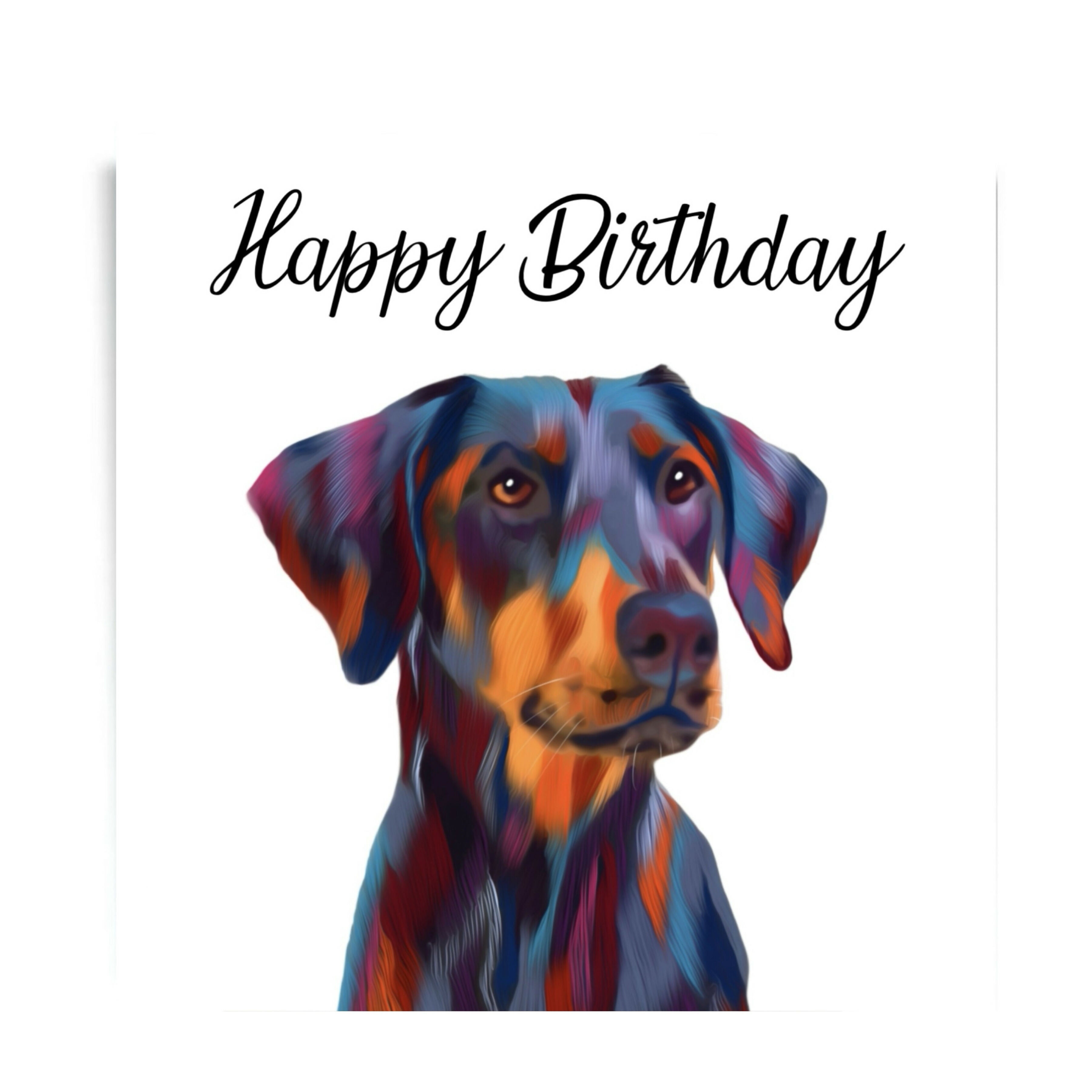 DOBERMAN DOG GREETINGS CARD