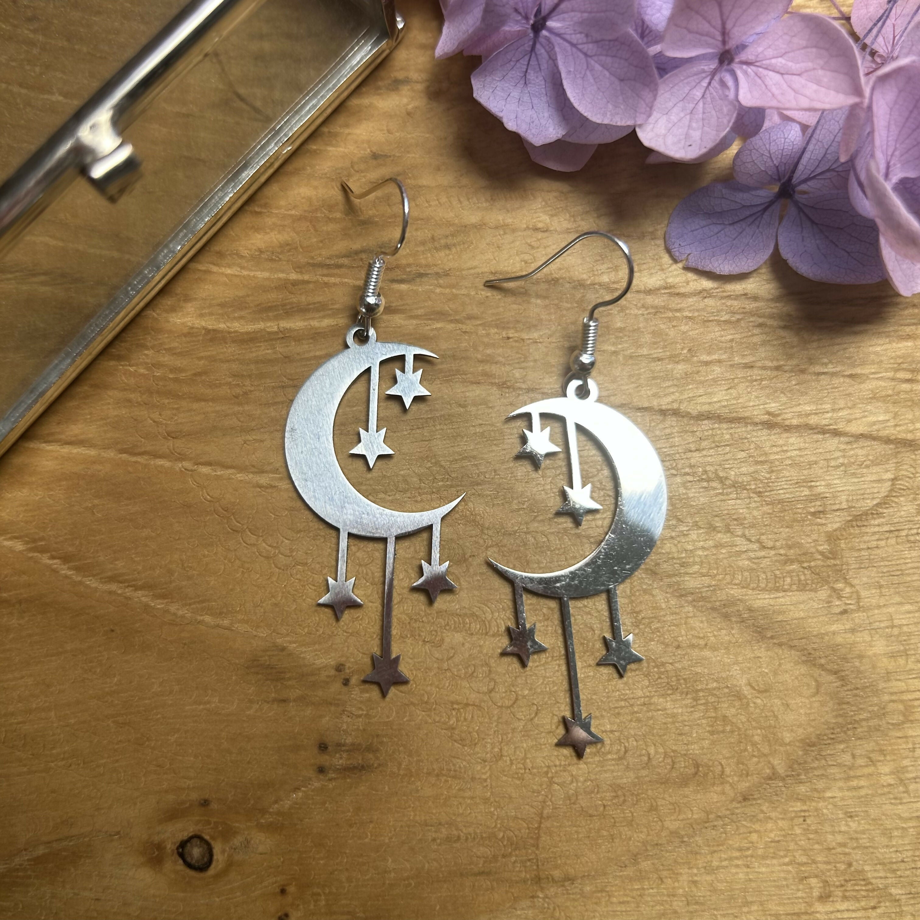 Lovely Moon & Stars Earrings