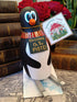 Handmade Wooden Skiing Penguin Festive Figurine – "Christmas On The Piste!" Holiday Decor