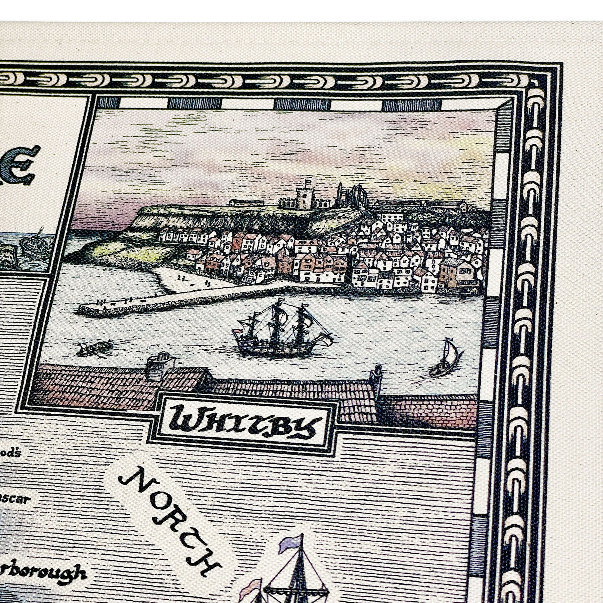 Yorkshire Ridings Map Tea Towel