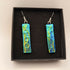 Green and Blue Dichroic Earrings