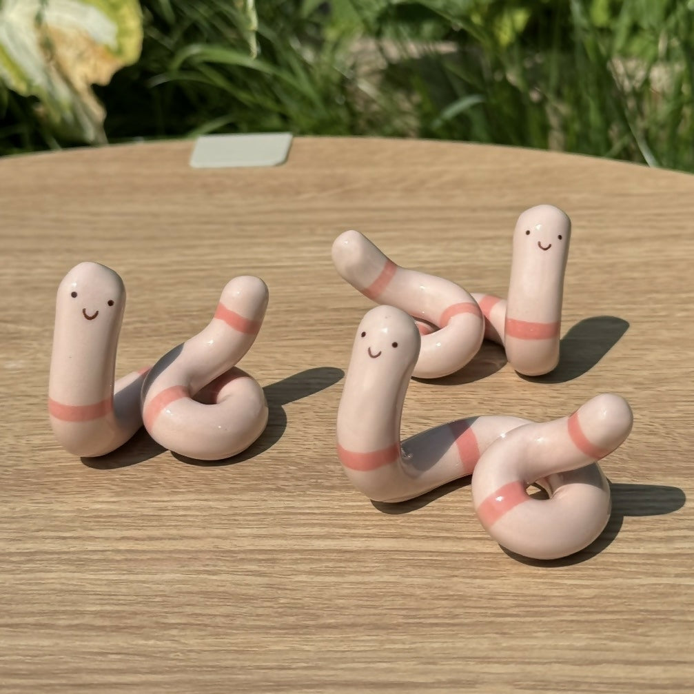 Handmade Ceramic Worms