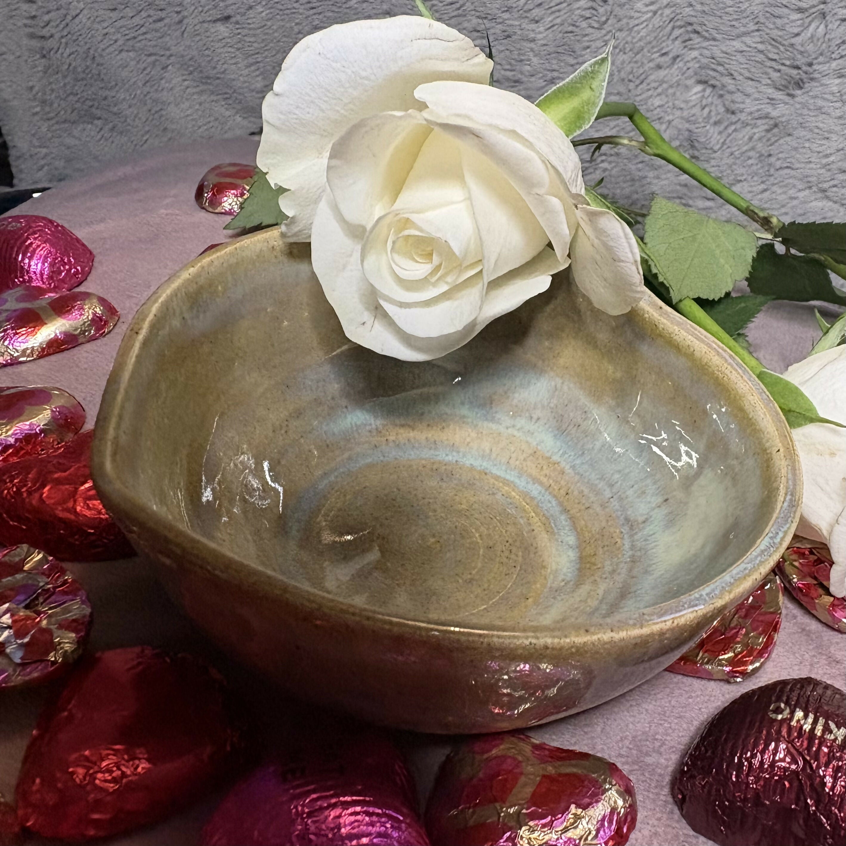 Taupe & Turquoise Bowl