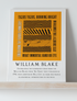Hull City Art Print TIGERS TIGERS LYRICS Design in Amber