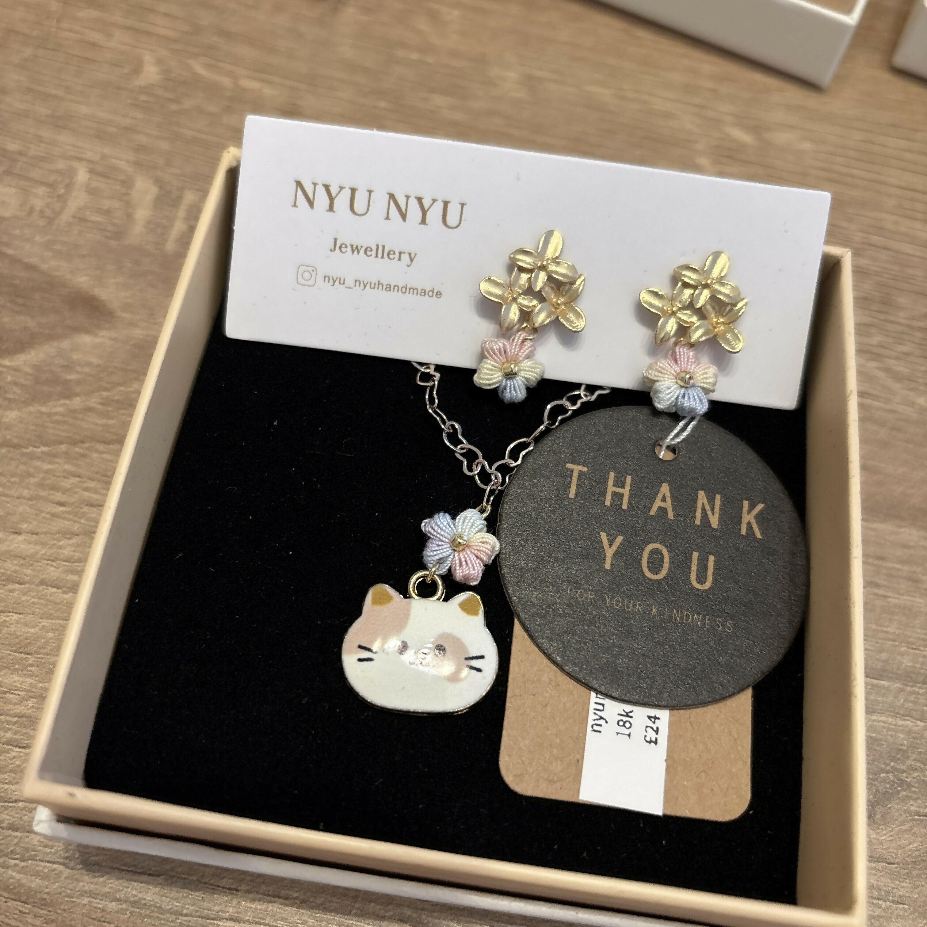 Micro Crochet Flower Kitten Jewellery Sets