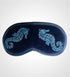 Midnight Blue Seahorses Velvet Lavender Eye Mask