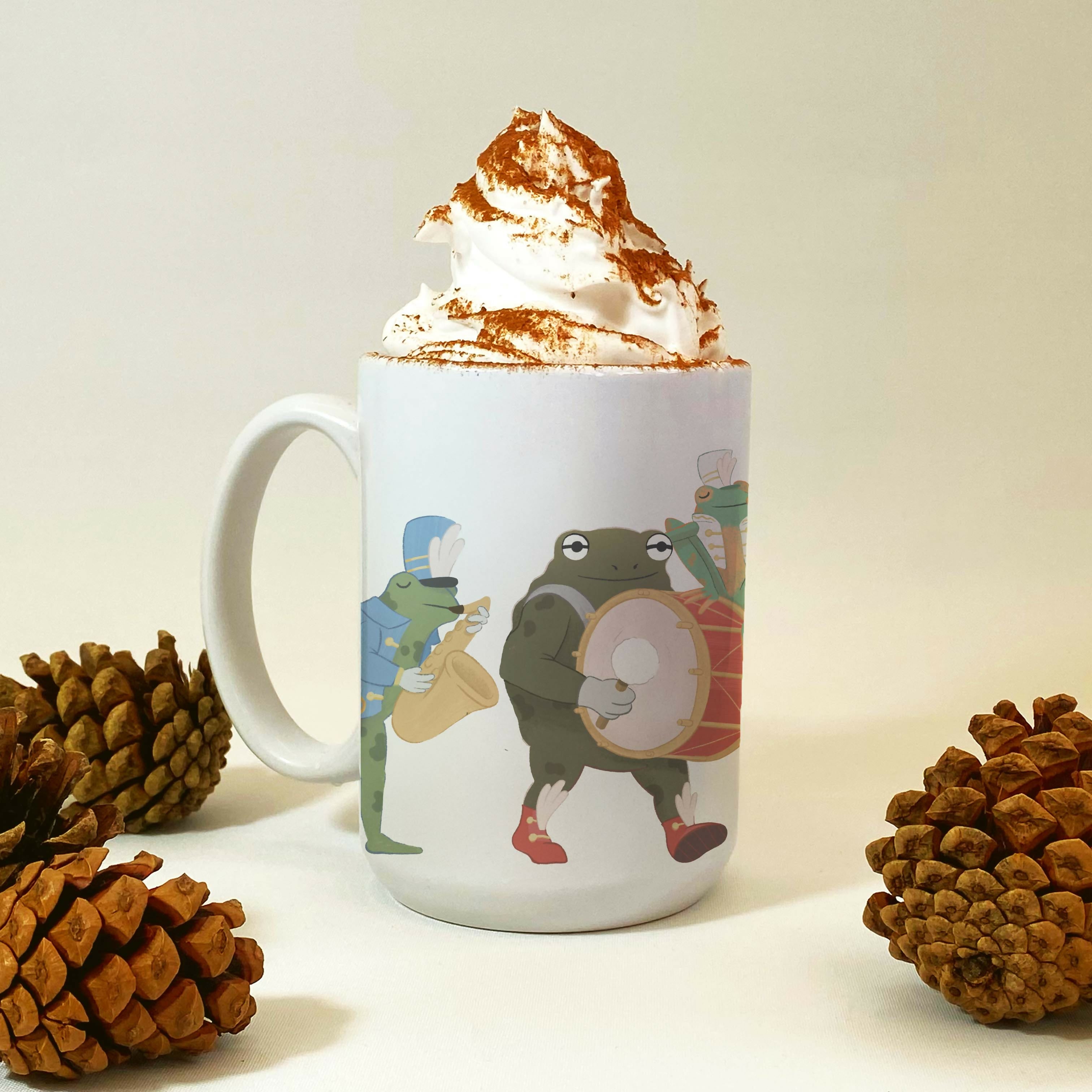 Frogs and toads marching band Illustration - 15 oz Mug