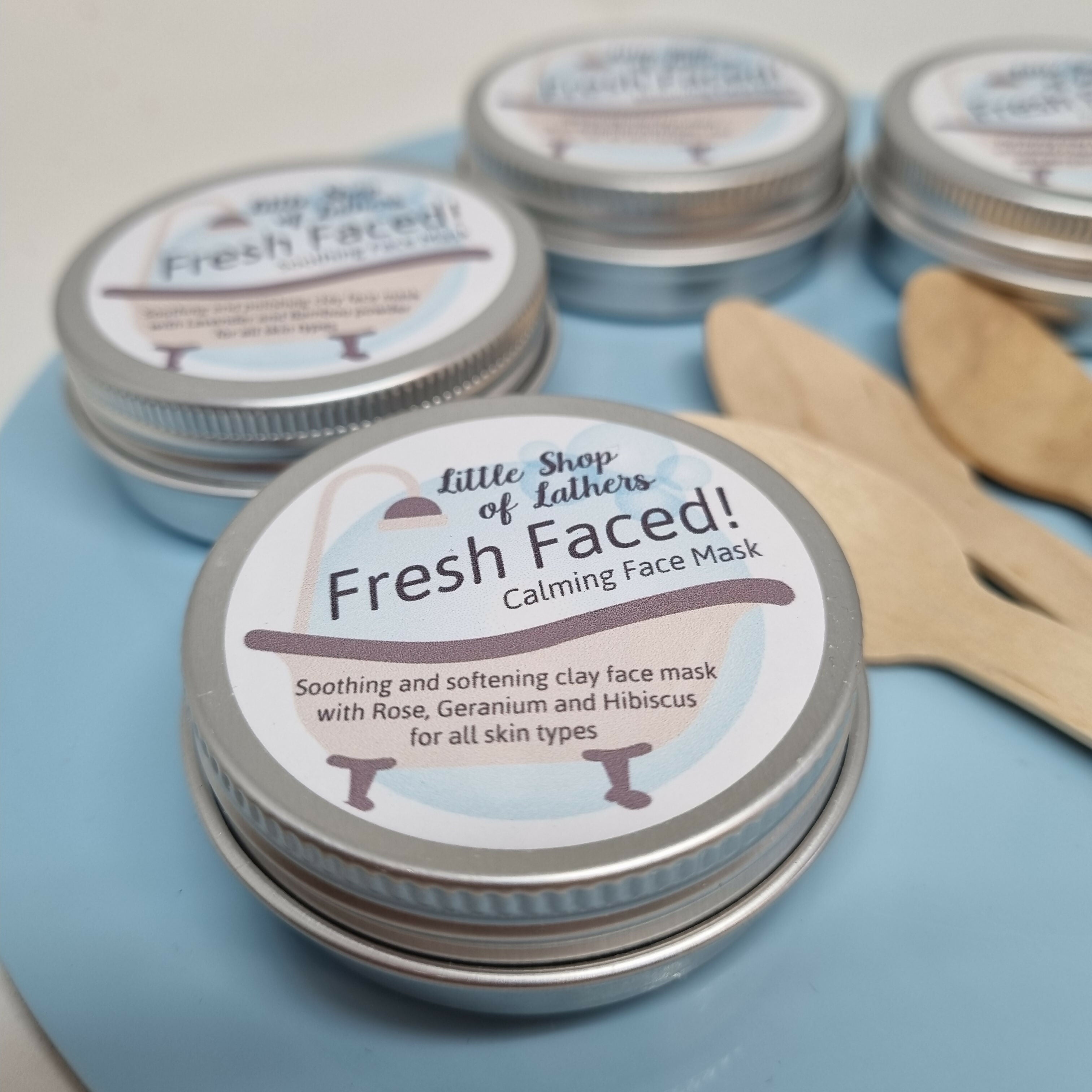 French Clay Exfoliating Rose Essential Oil Face Mask with Hibiscus Powder - Calming