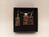 Orange and Gold on Black Steam Punk Pendant and Earring Set
