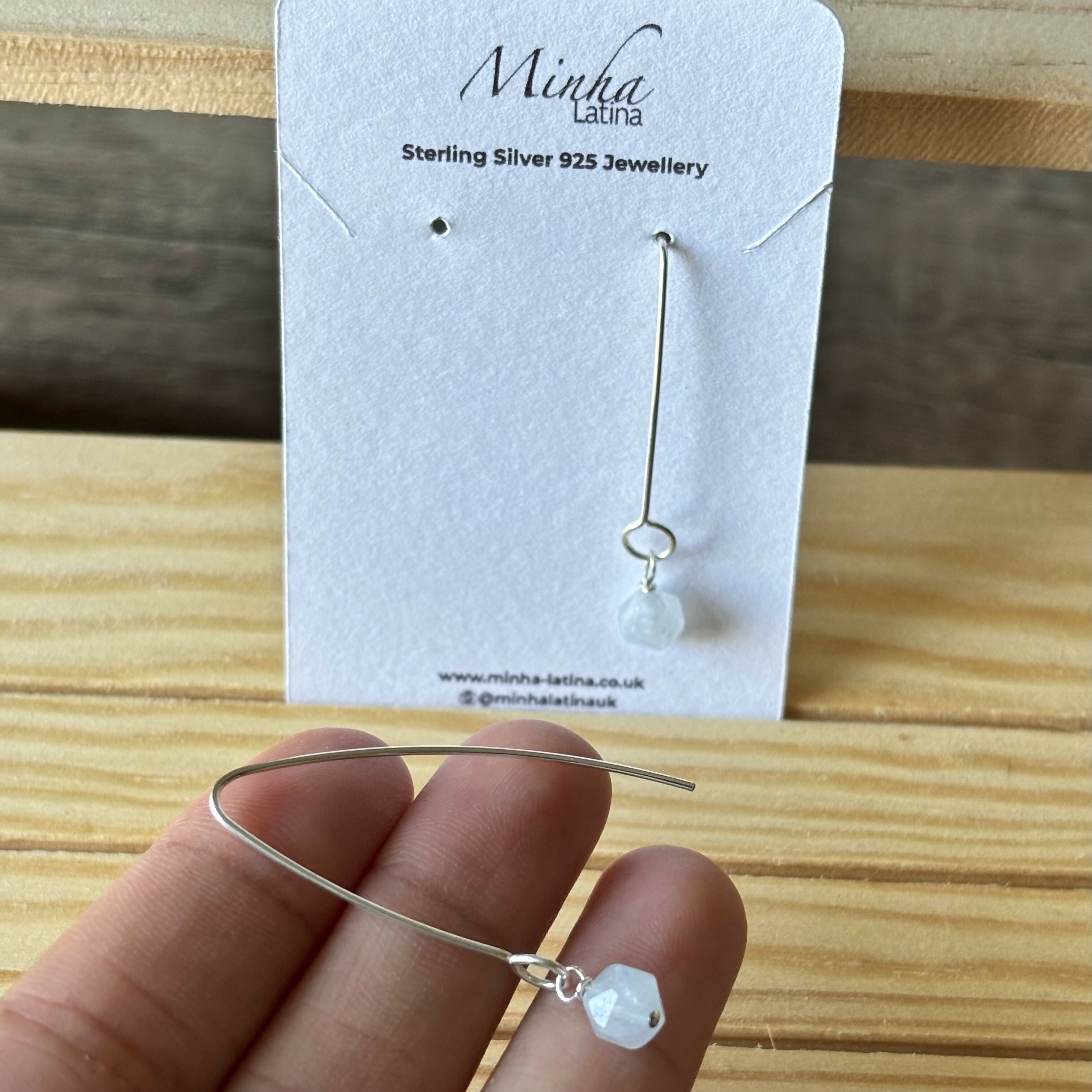 Sterling Silver Aquamarine Drop Earrings