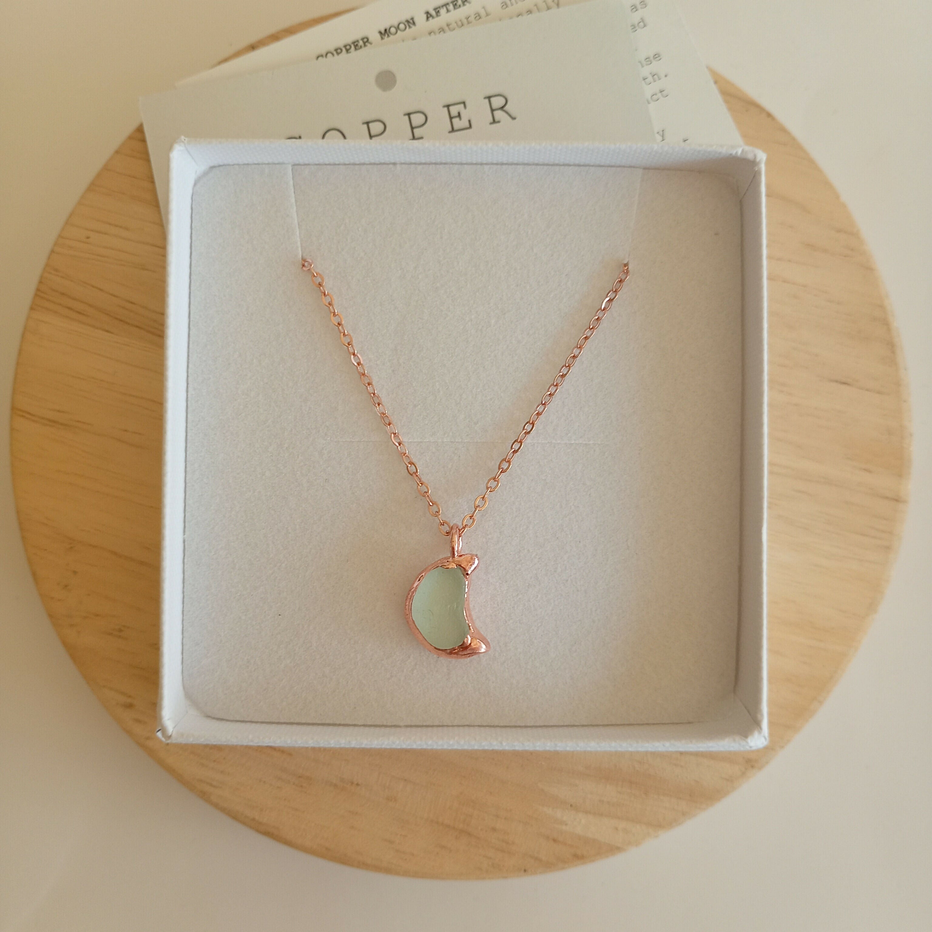 Seaglass Crescent Moon Necklace