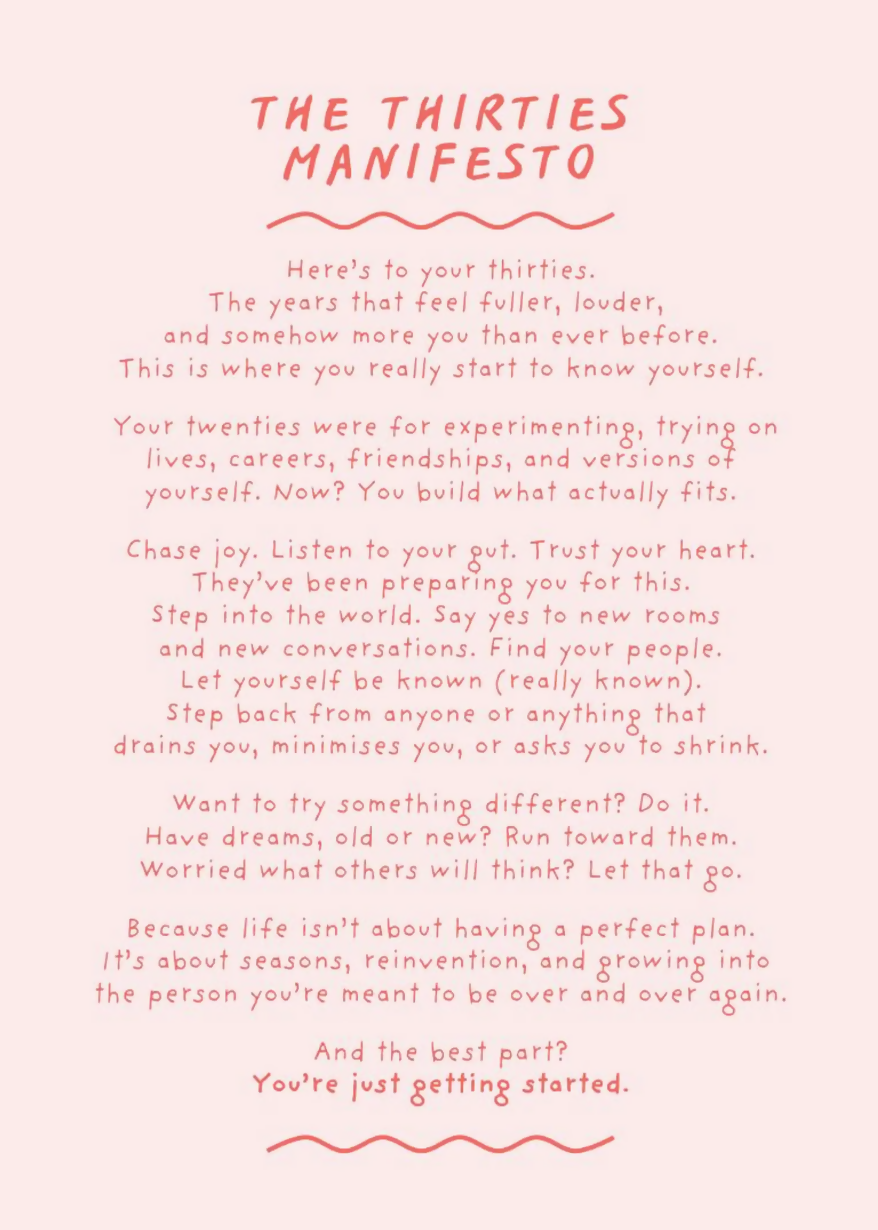 30s Mini Manifesto Art Print