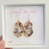 Real Flower Face Earrings Gold Plated