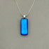 Mid Blue Dichroic Glass Necklace and Earrings Set - Sterling Silver, Handmade by Jade Tapson Glass.