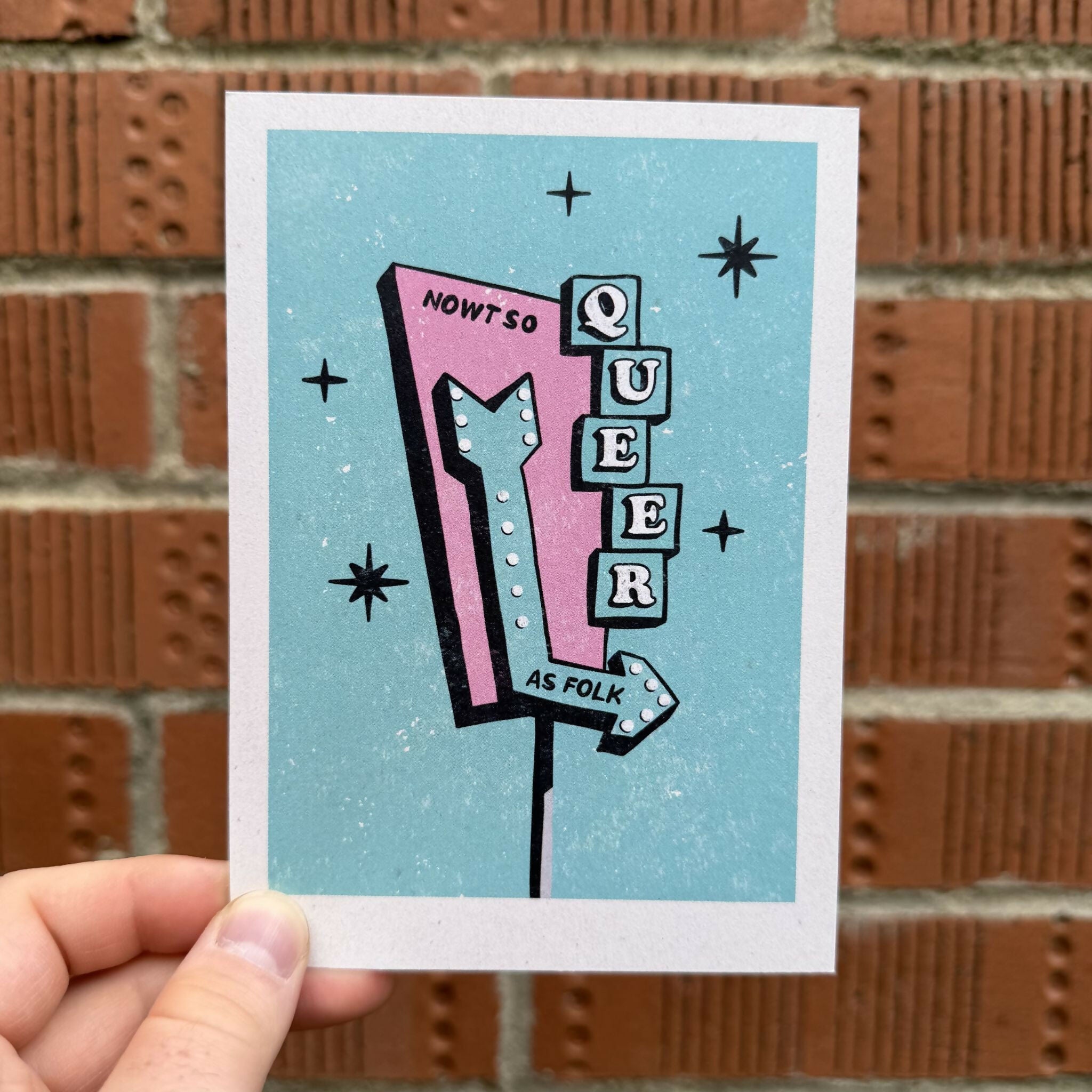 'Nowt So Queer As Folk' Illustrated Postcard