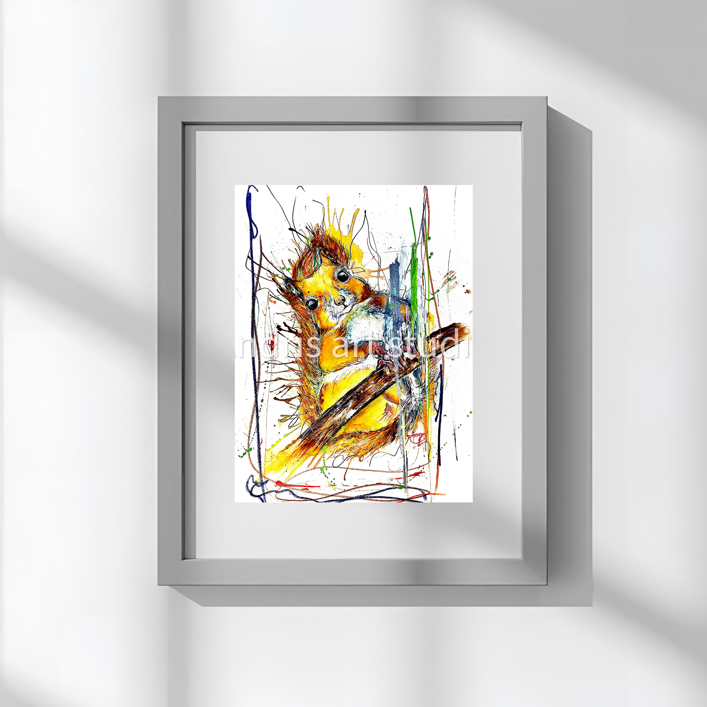 BASIL THE SQUIRREL, FINE ART PRINT