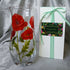 Hand Painted Glass vase, Choice of Flowers.