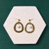 Mia Pearl Brass Statement Earrings