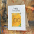 Abstract Sparkle 100th Birthday Card in Yellow
