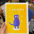 I Am Happy Riso Print