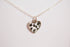 Black Queen Anne’s Lace Tiny Heart Necklace Silver Plated