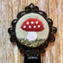 Black Hand Embroidered Mushroom Bookmark