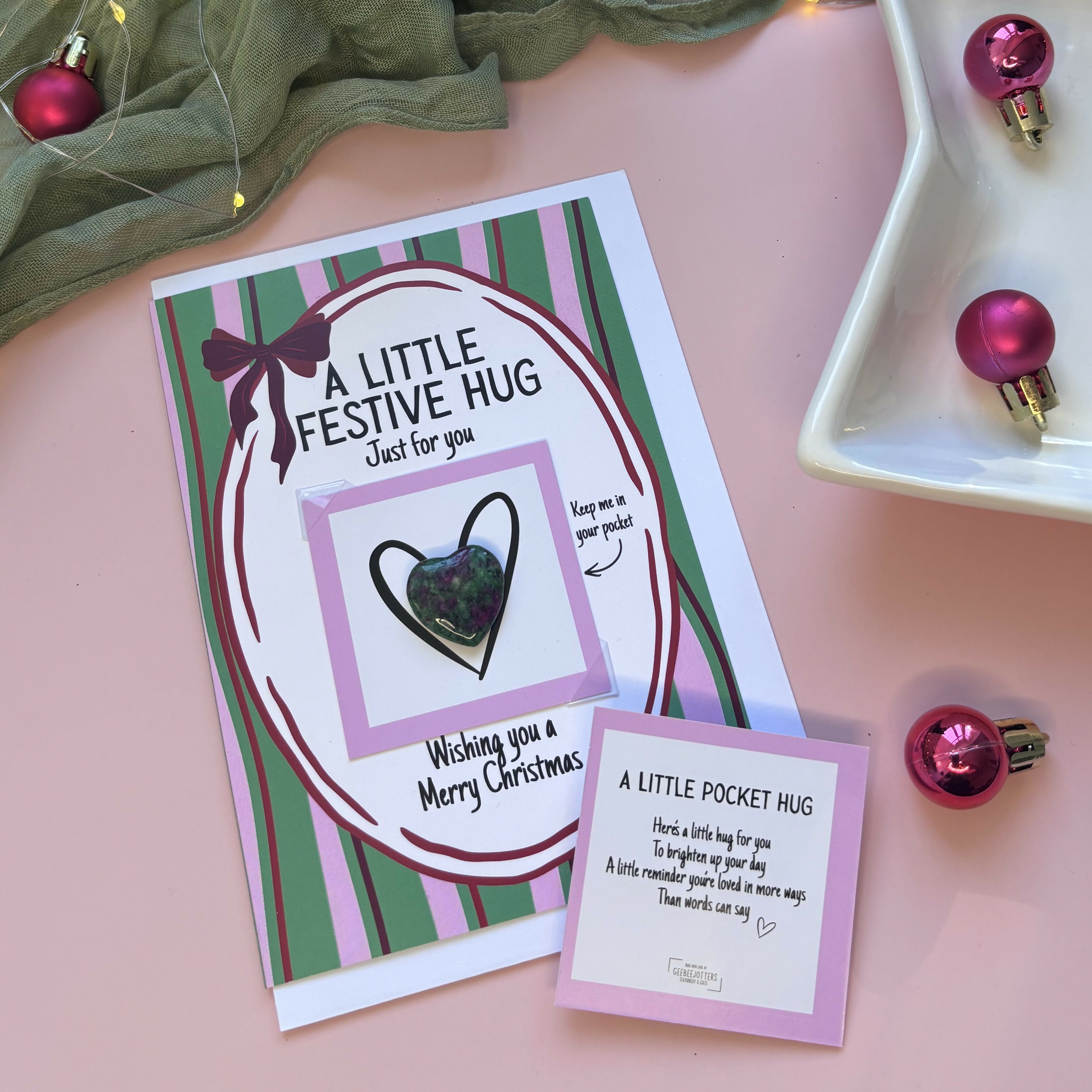 A Little Festive Hug Greeting Card