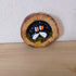 Wood Slice Two Puffins
