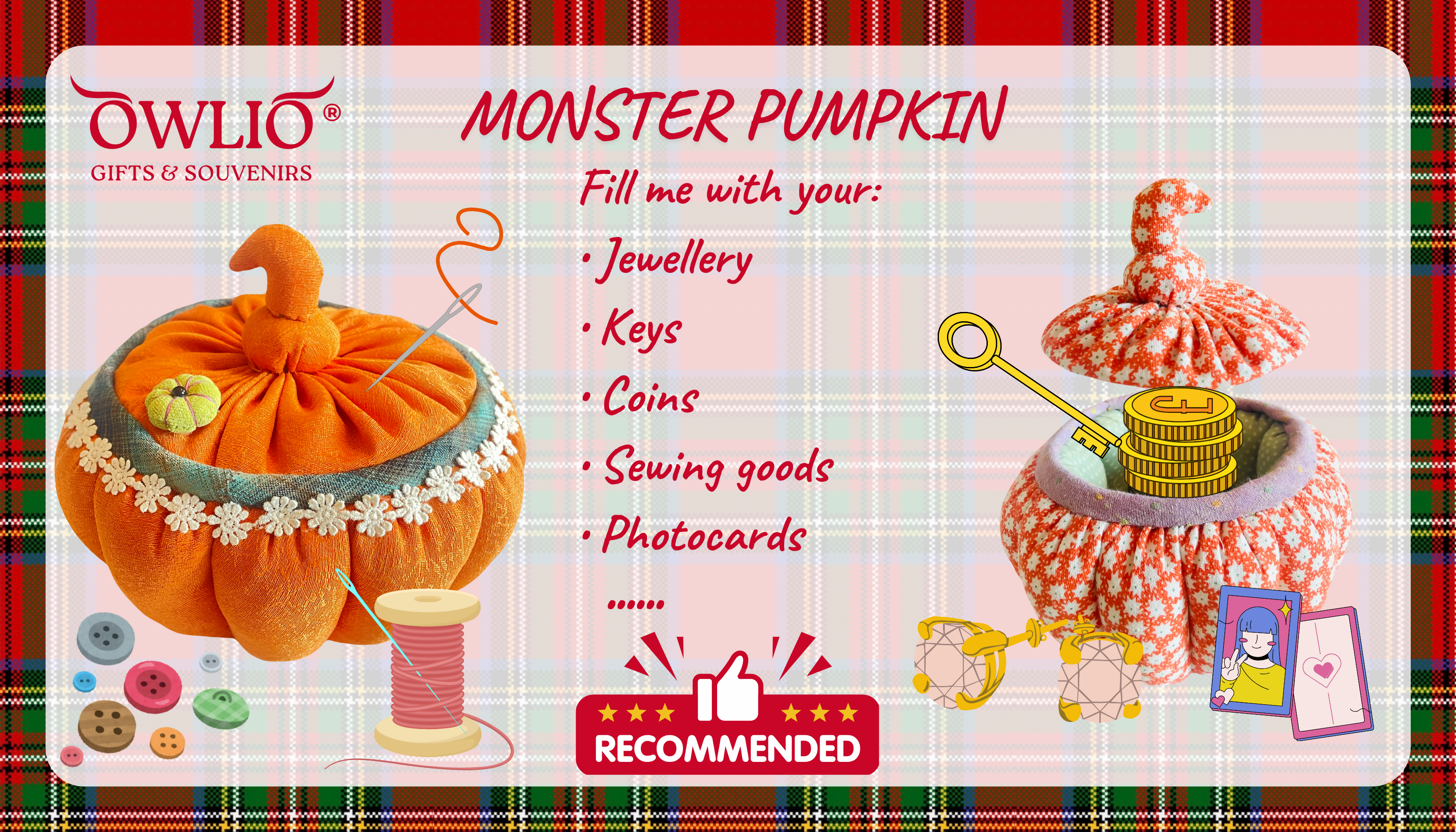 Handmade Pumpkin-Shaped Storage Container