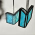 Iridescent Blue Book Stained Glass Suncatcher