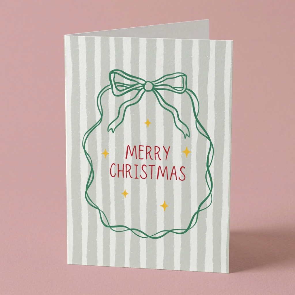 Merry Christmas Wreath Card
