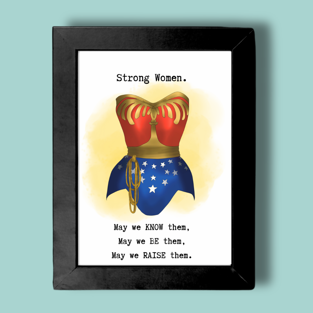 Mama Mini Framed Illustration Strong Women