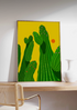 Yellow Cactus Art Print