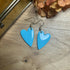 Lovely Turquoise Enamel Heart Earrings