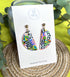 Funky Pattern Collection - Semi Circle Polymer Clay Earrings