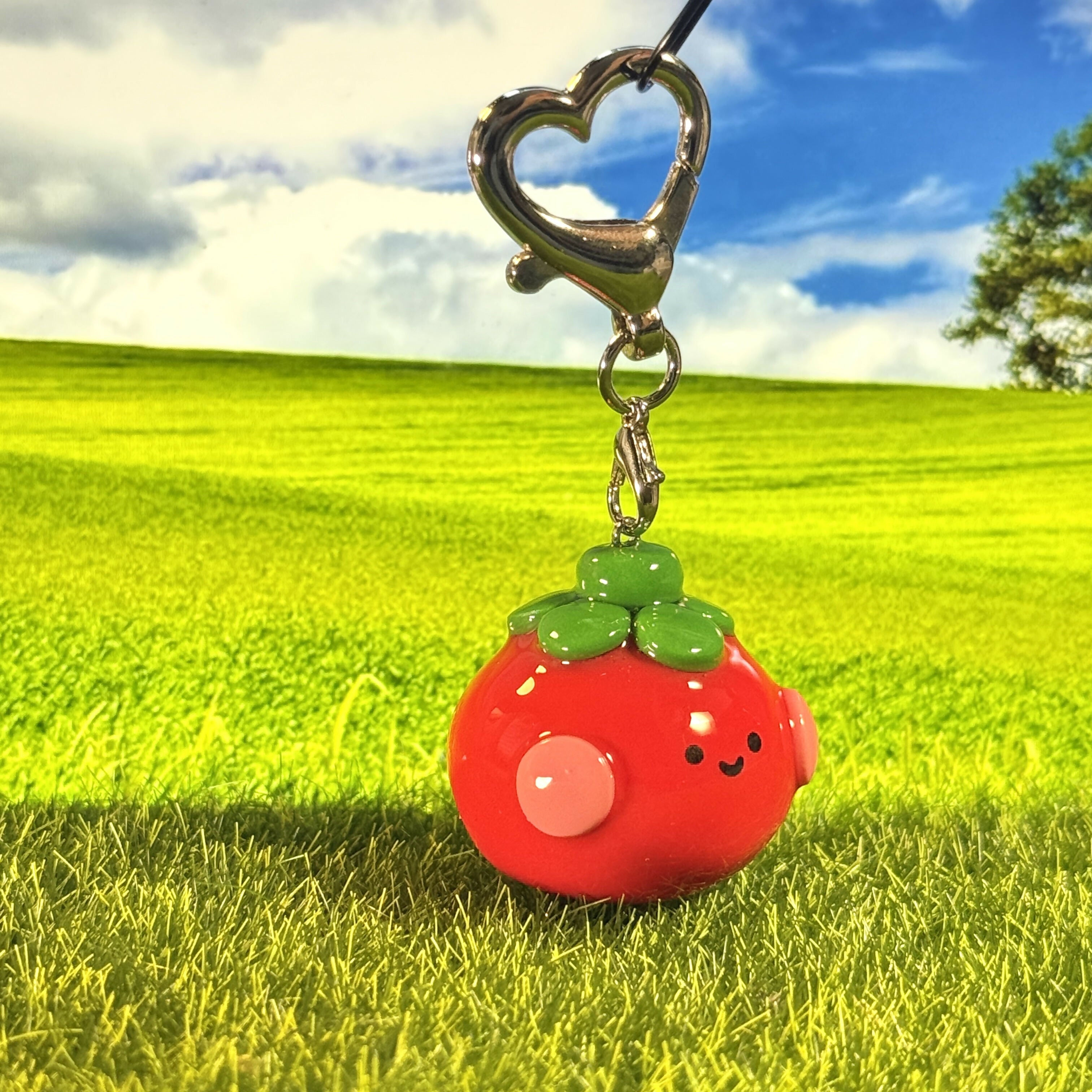 Happy Tomato Keychain