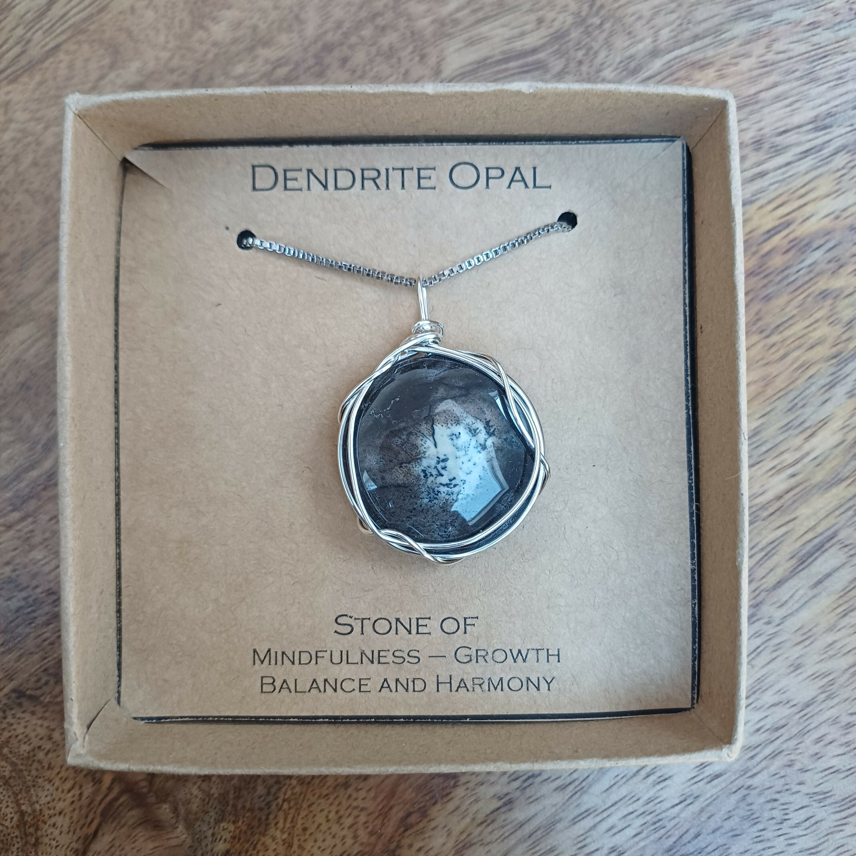 Dendrite Opal Wire Wrapped Pendant