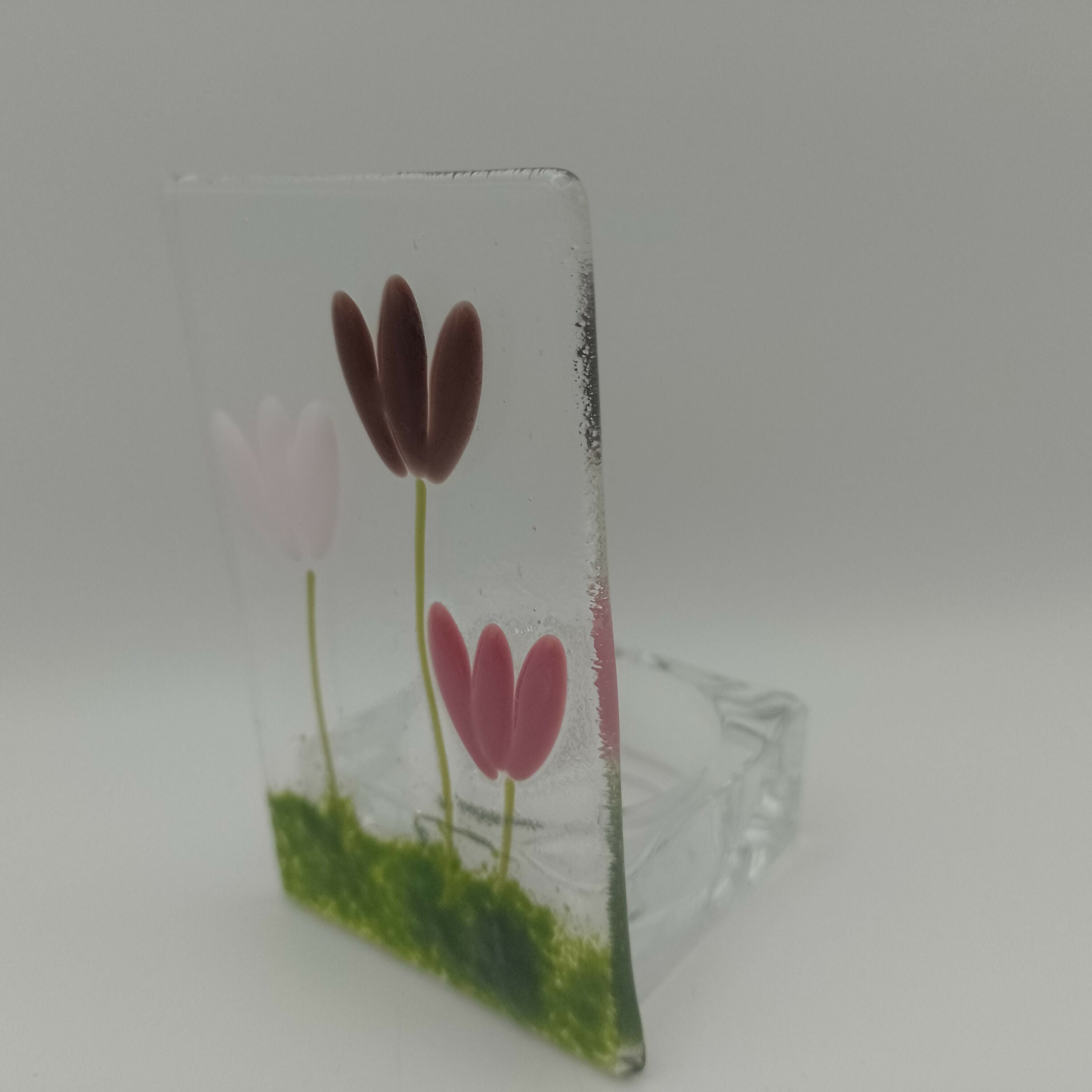 Fused Glass Tulip Tealight Holder