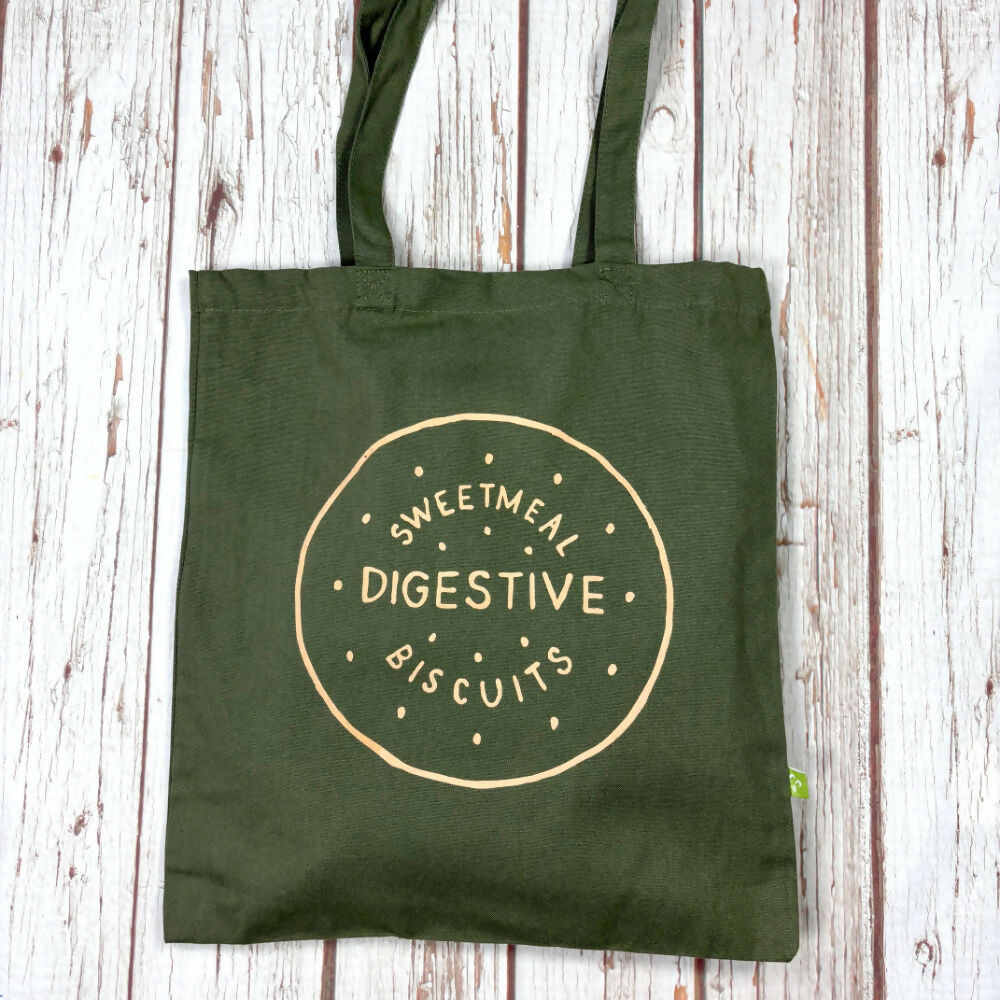 Digestive Biscuit Thick Organic Cotton Tote Bag