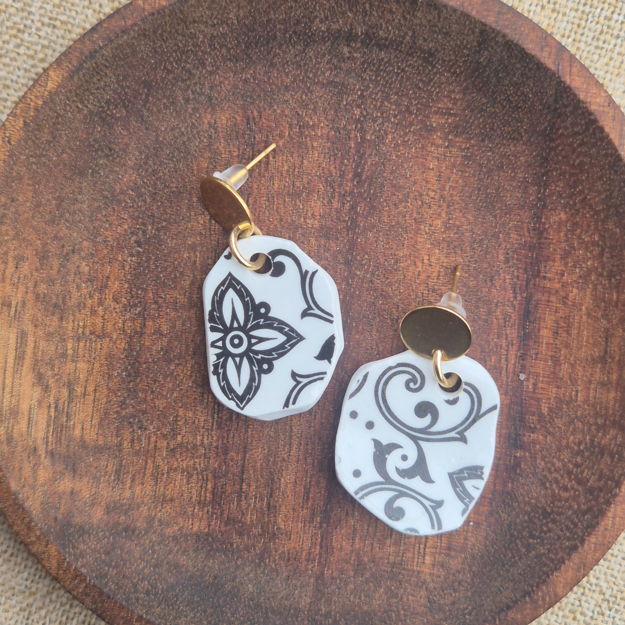 Recycled Ceramic Earring
