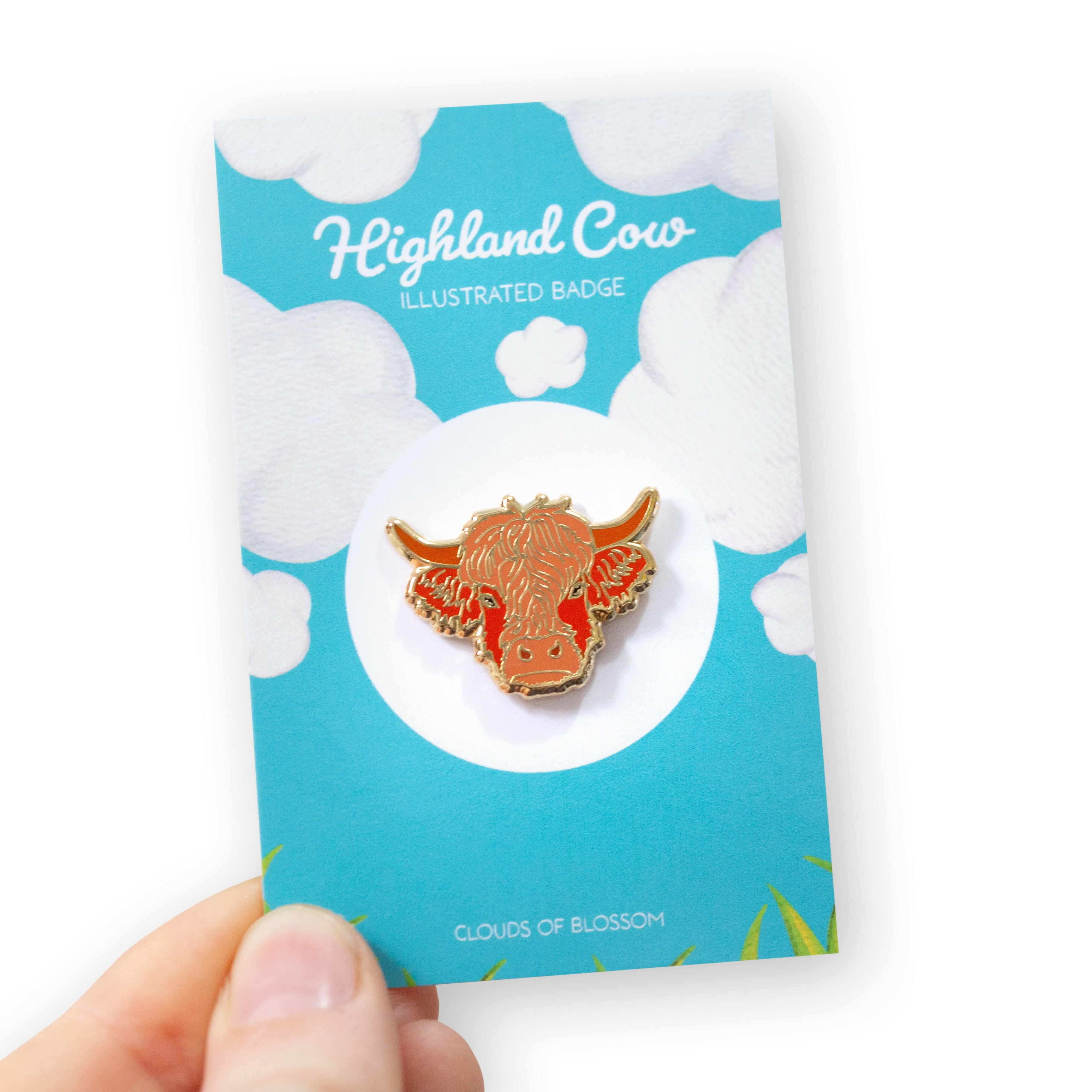 Highland Cow Enamel Pin Badge