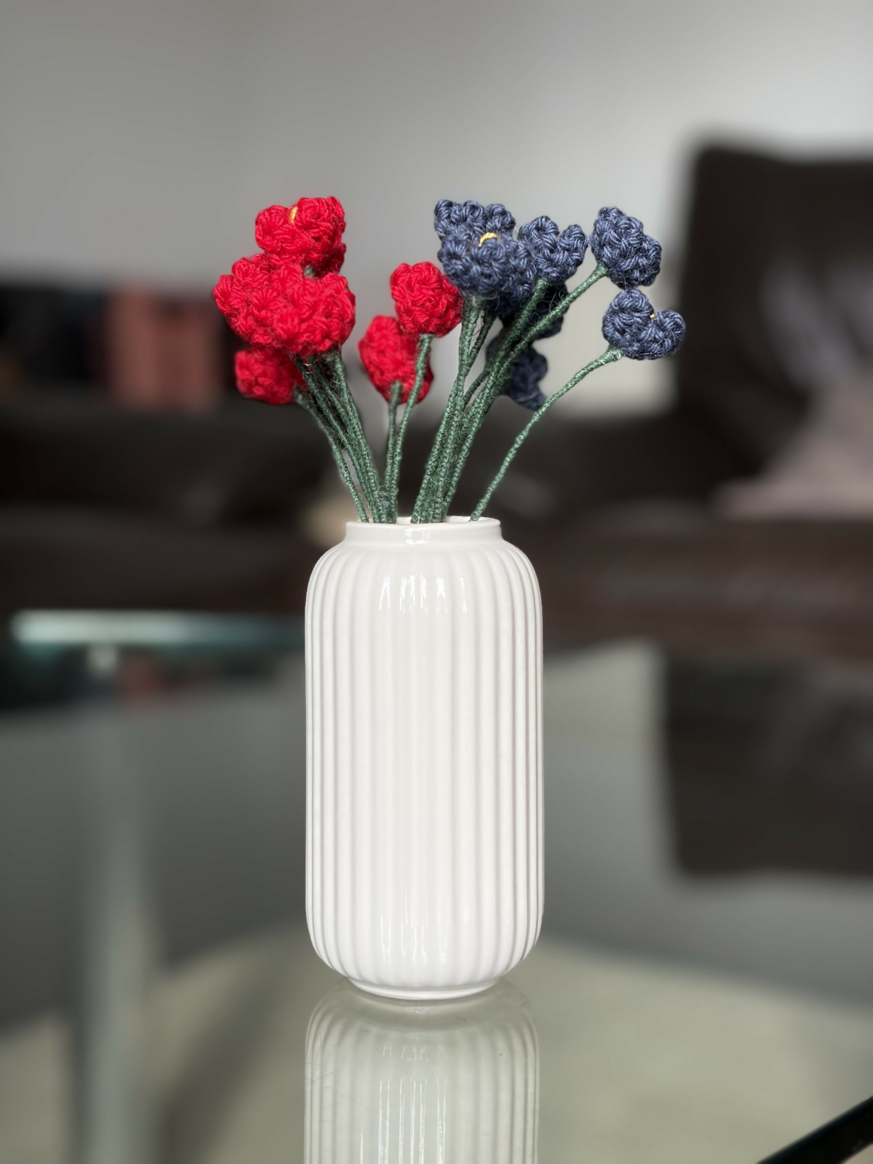 Crochet Flowers in a Vase