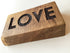 Rustic Reclaimed Oak Block Sign - Love